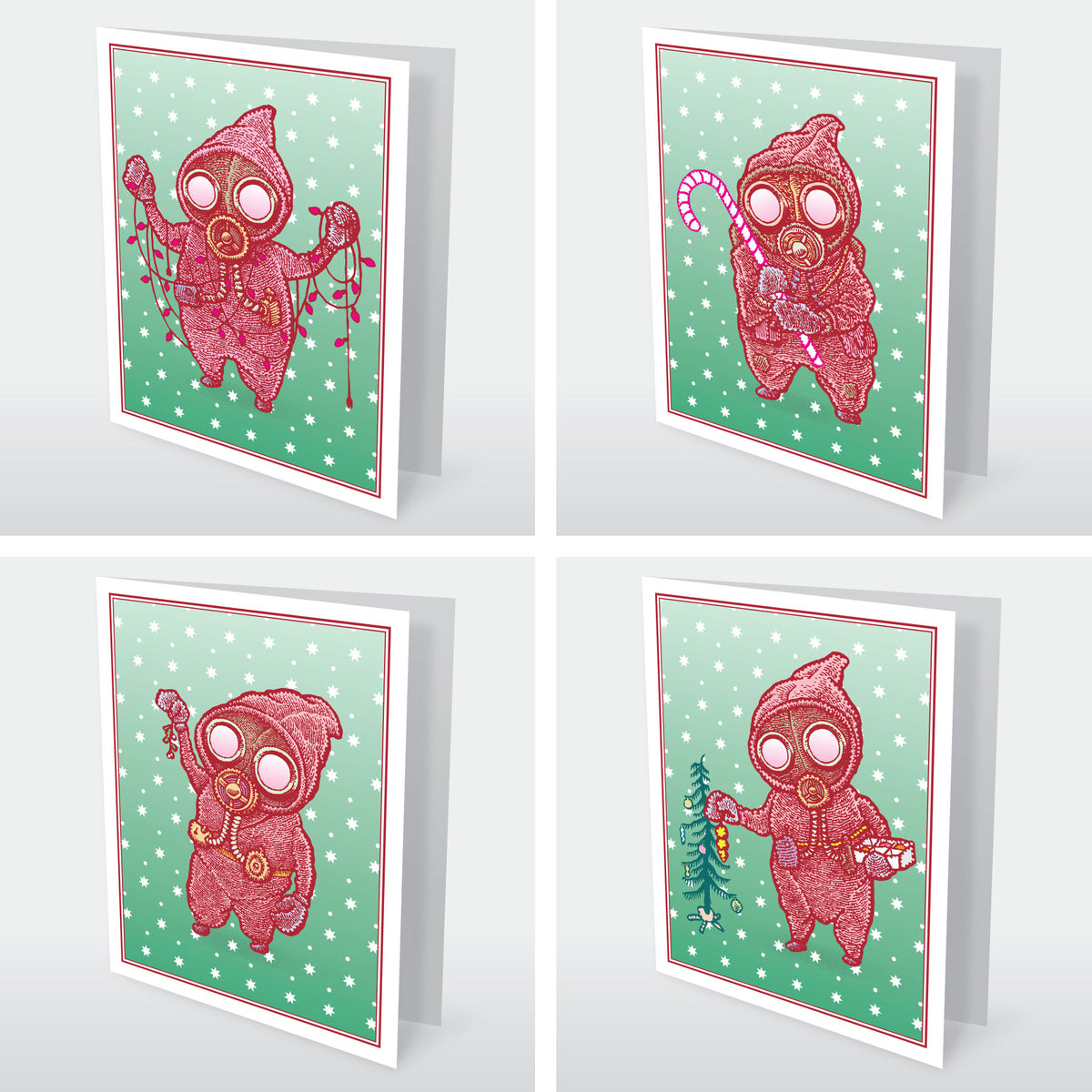Infectious Holiday Spirit Greeting Cards (20-Pack)