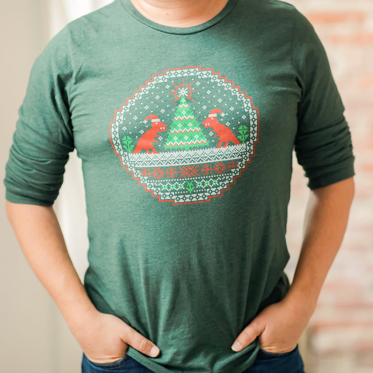 Prehistoric Christmas Long-Sleeve Unisex T-Shirt