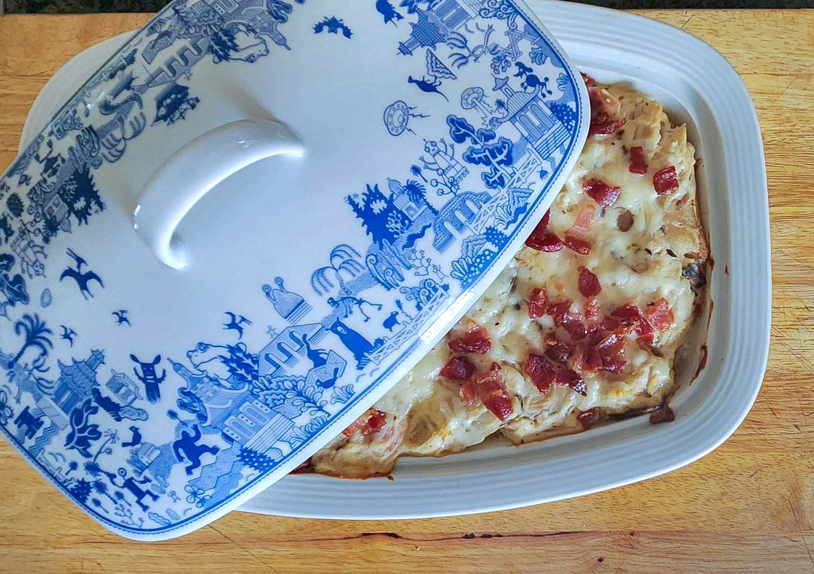 Cheddar Pierogi Chicken Casserole