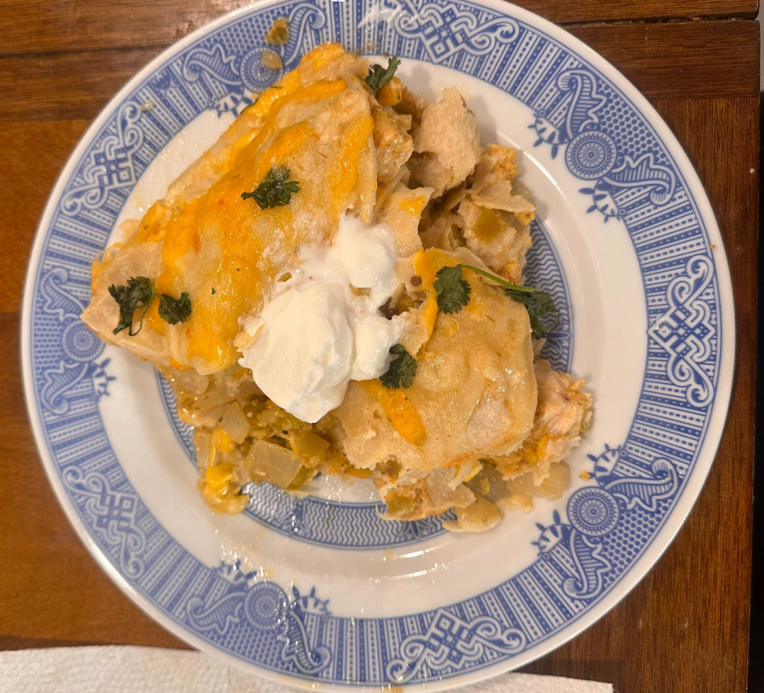 Pineapple Green Chile Chicken Enchiladas
