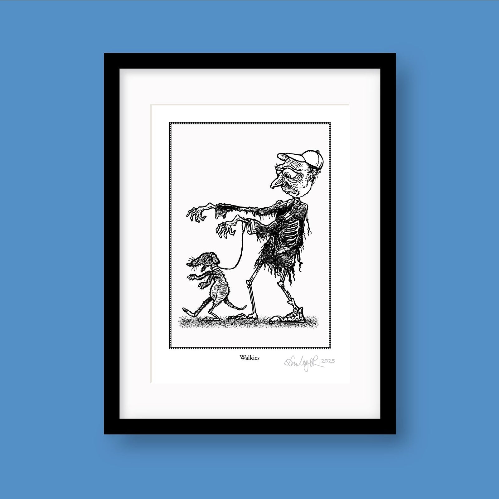 Walkies Letterpress Print Free Gift with Purchase