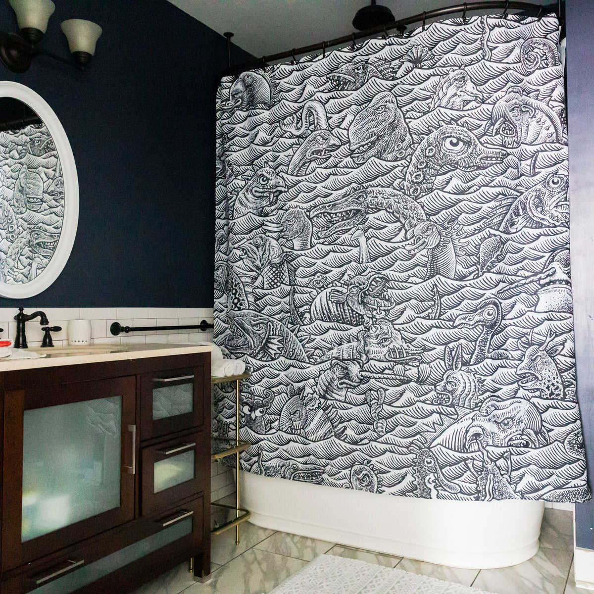 Sea Monster Shower Curtain