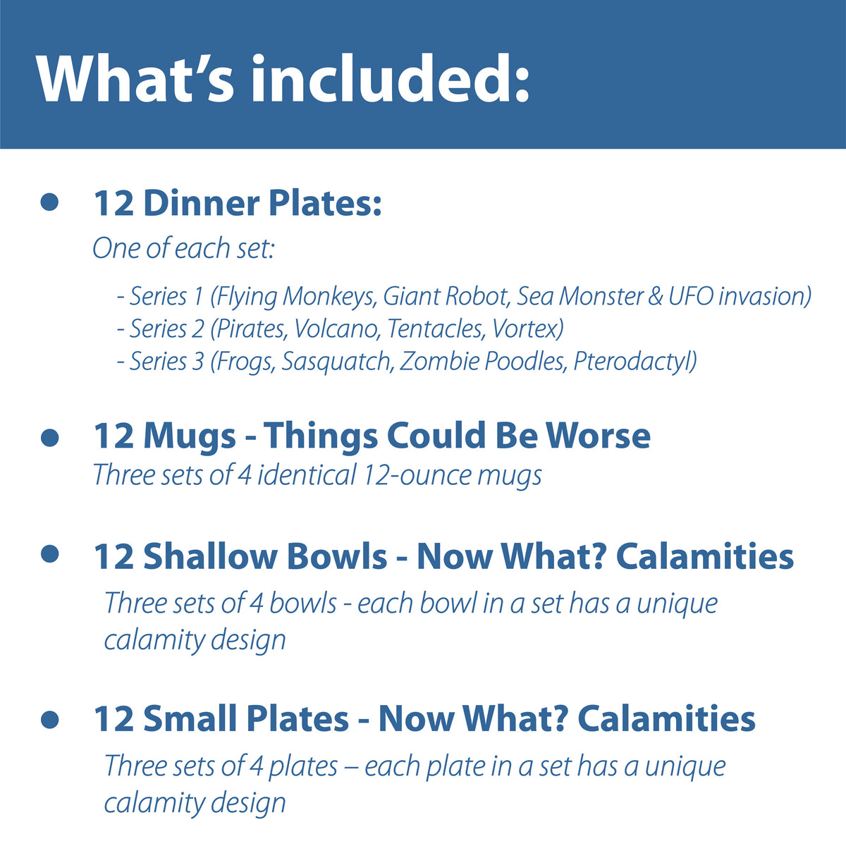 Dinner for 12: With Calamities