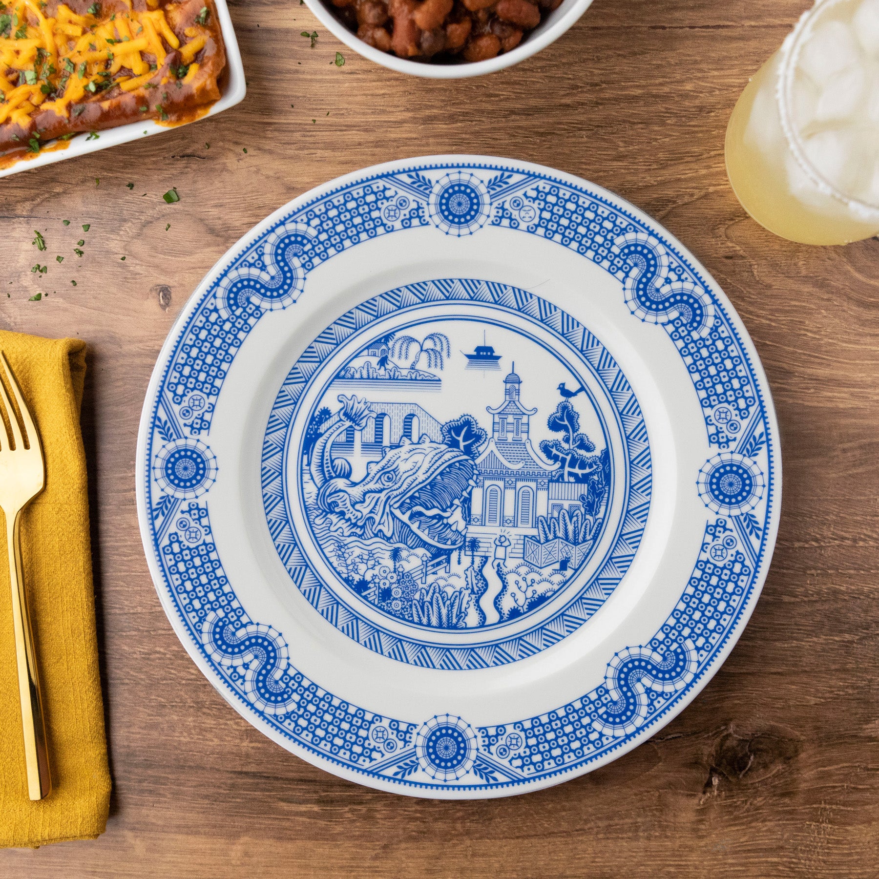 Sea Monster Dinner Plate 3 - Calamityware