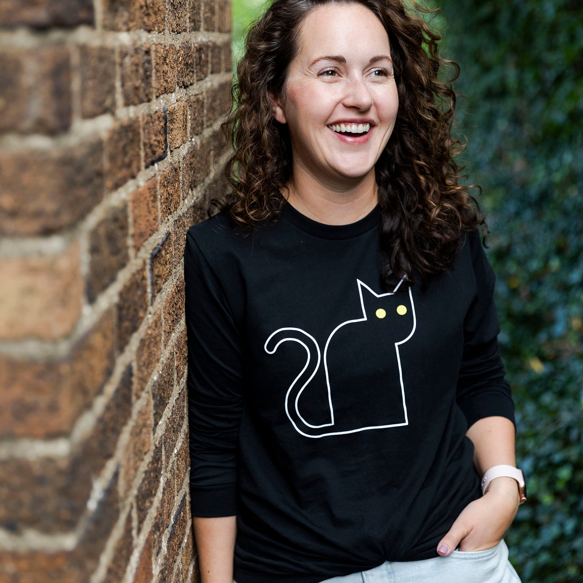 Glow Cat Long-Sleeve Unisex T-Shirt